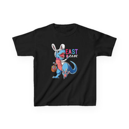 Kids 'Beast of Easter' Dino Bunny T‑Shirt — Cute Easter Dino with Basket