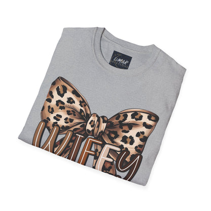 Wifey Leopard Bow T-Shirt — 'WIFEY' Leopard Print Bow Tee