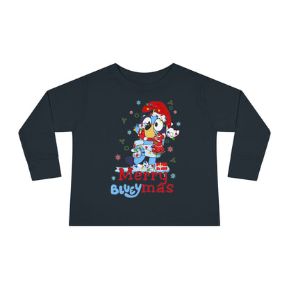 Toddler Tee — Merry BLUEYMAS Christmas Long Sleeve