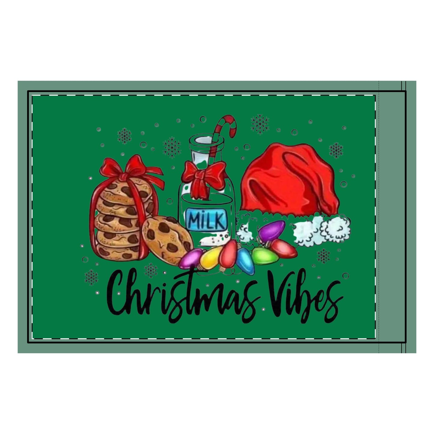 Double-Sided Flag - "Christmas Vibes" Holiday Outdoor Garden Flag
