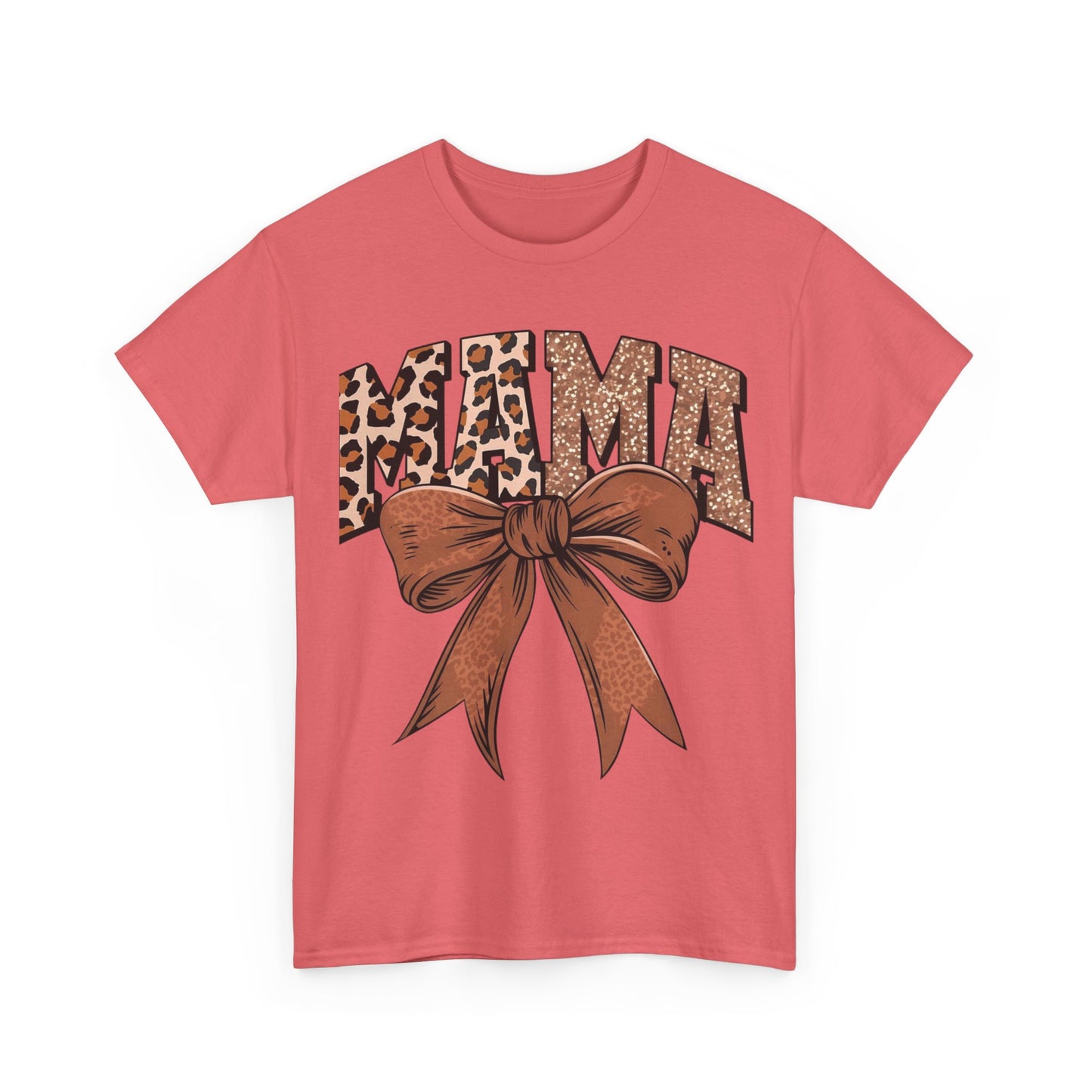 Leopard Mama & Bow- Unisex Heavy Cotton Tee