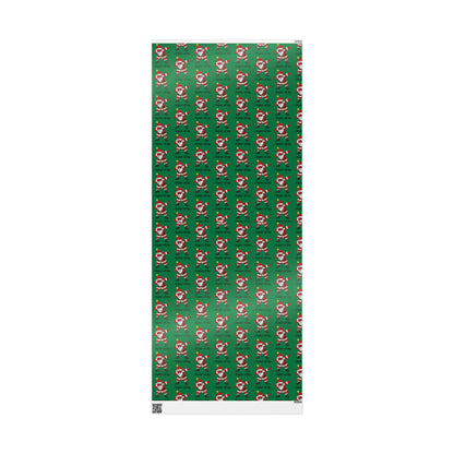 Dabbin' Santa Pattern Wrapping Paper Roll