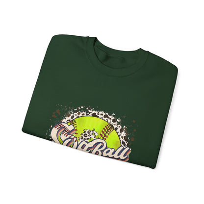 Softball Graphic Crewneck Sweatshirt – Neon Softball Design