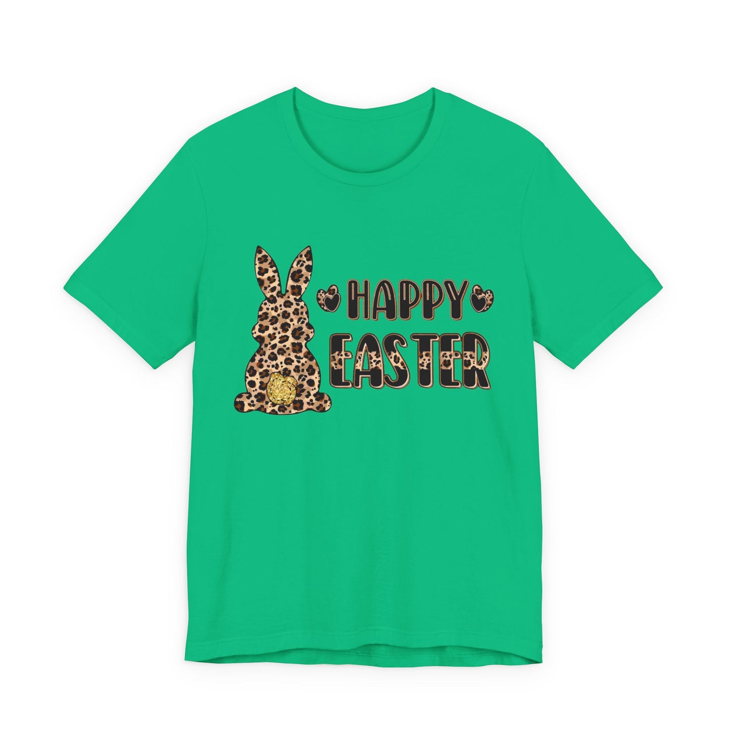 Leopard Print 'Happy Easter' Bunny Tee