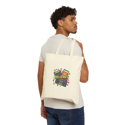 90s vibe Cotton Canvas Tote Bag