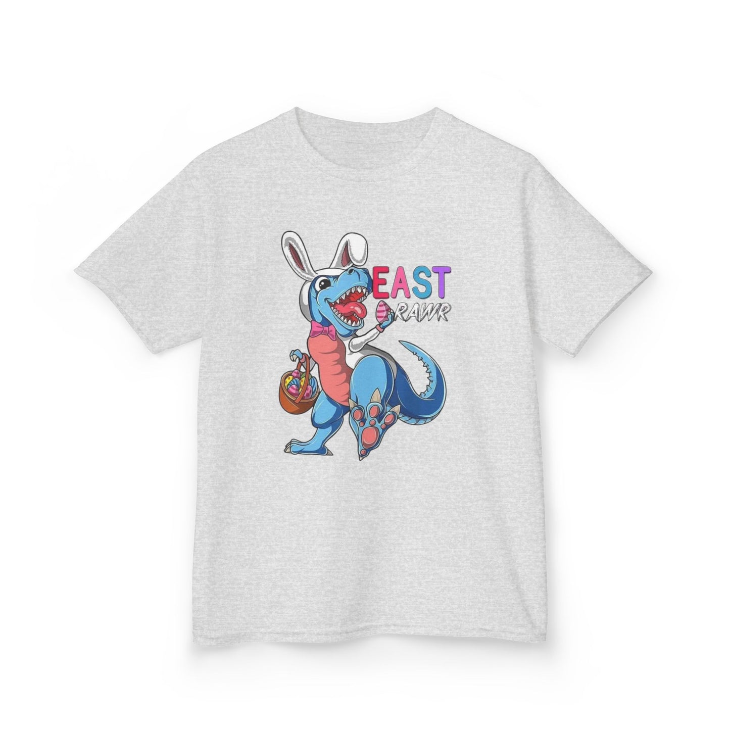 Kids 'Beast of Easter' Dino Bunny T‑Shirt — Cute Easter Dino with Basket