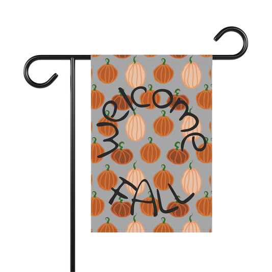 Fall Garden Banner, Welcome Fall Pumpkin Garden Flag
