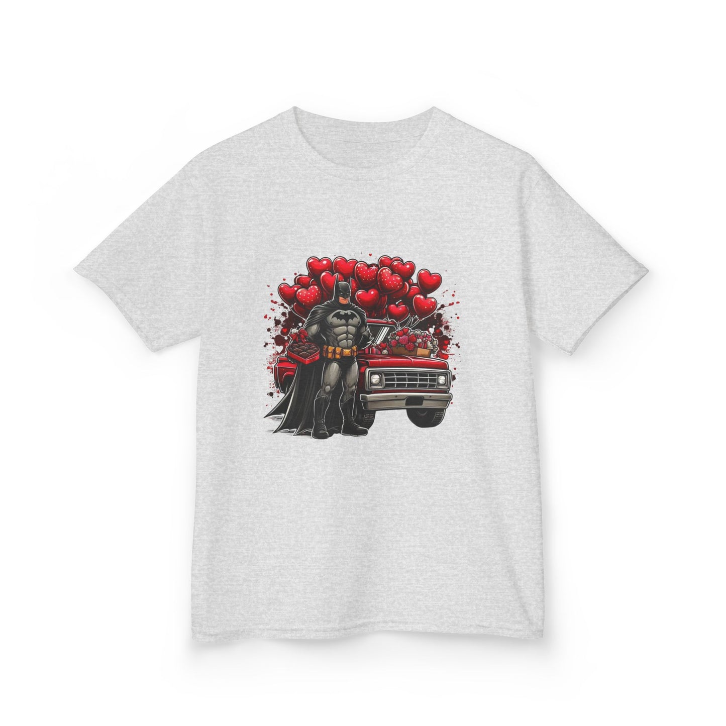 Kids Vader Valentine T‑Shirt — Darth Vader with Hearts and Vintage Car