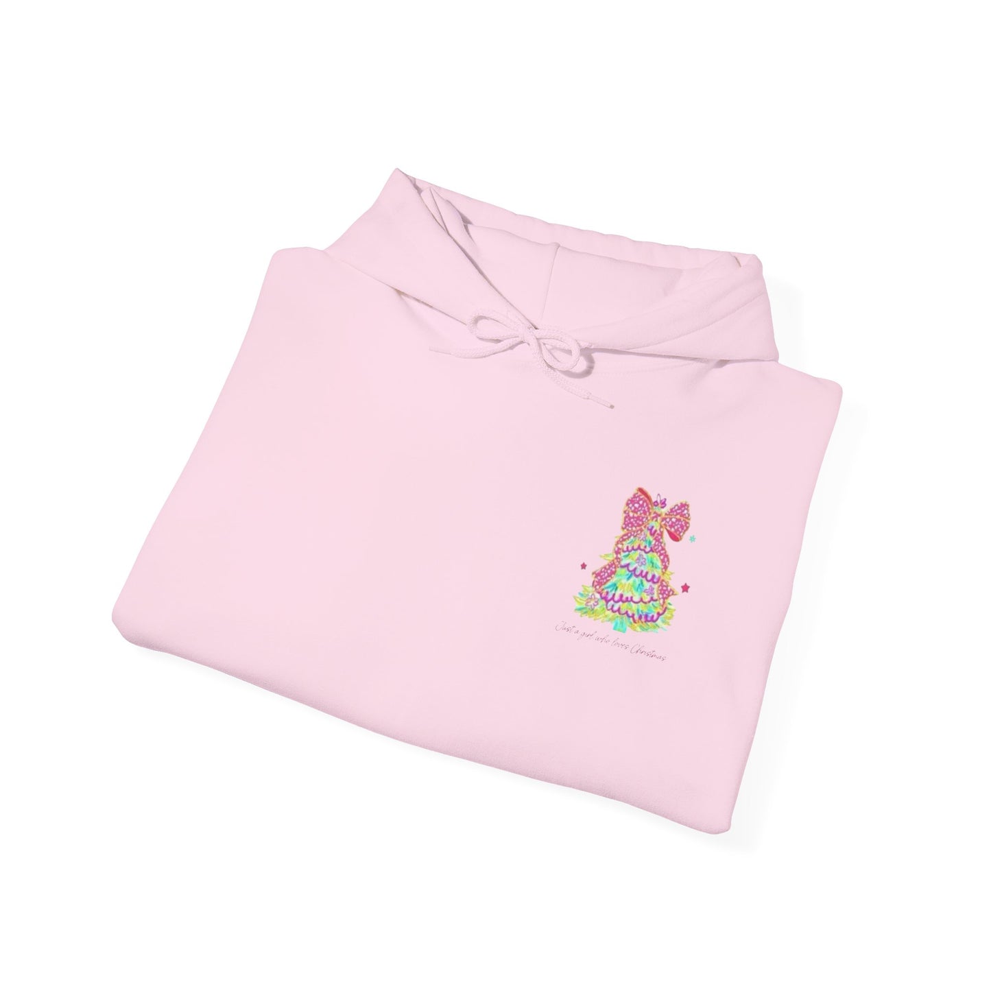 Just a Girl Who Loves Christmas- Whimsical Hooded Sweatshirt