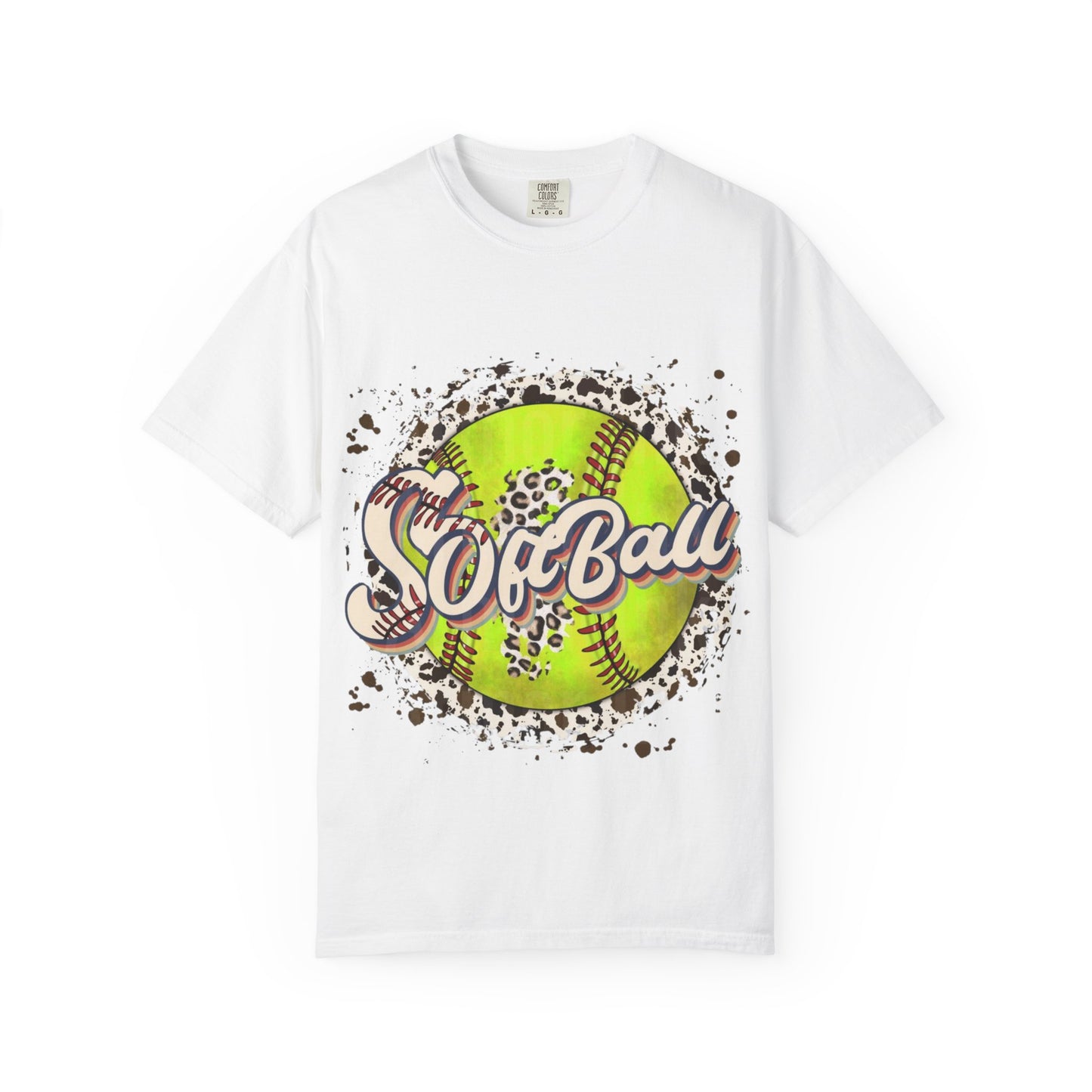 Softball Vintage Graphic T-Shirt — Neon Softball Logo Tee