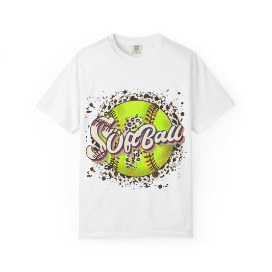 Softball Vintage Graphic T-Shirt — Neon Softball Logo Tee