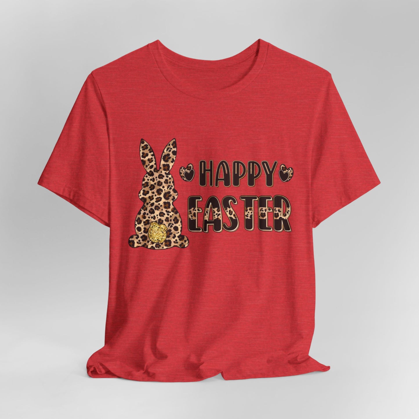 Leopard Print 'Happy Easter' Bunny Tee