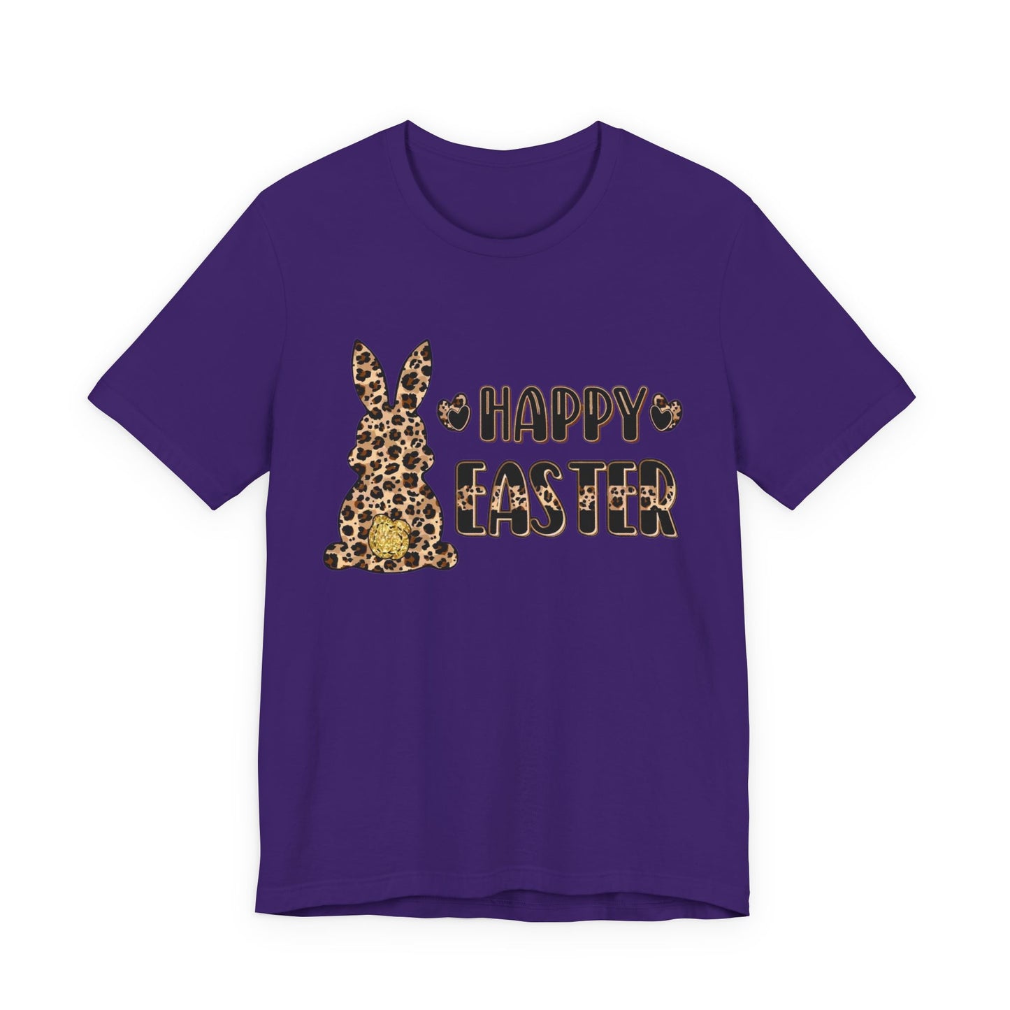 Leopard Print 'Happy Easter' Bunny Tee