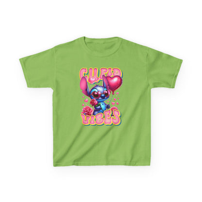 Kids Tee — 'Cupid Vibes' Cute Cartoon Cupid Character Valentine Shirt
