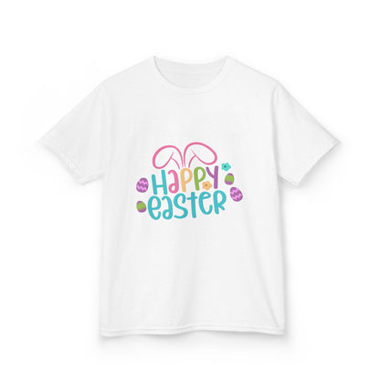 Happy Easter Kids Tee — Bunny Ears & Easter Eggs Holiday Shirt