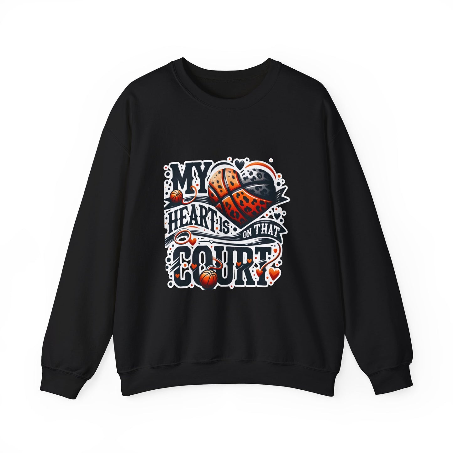 My heart is on that court - 🩷 Crewneck Sweatshirt