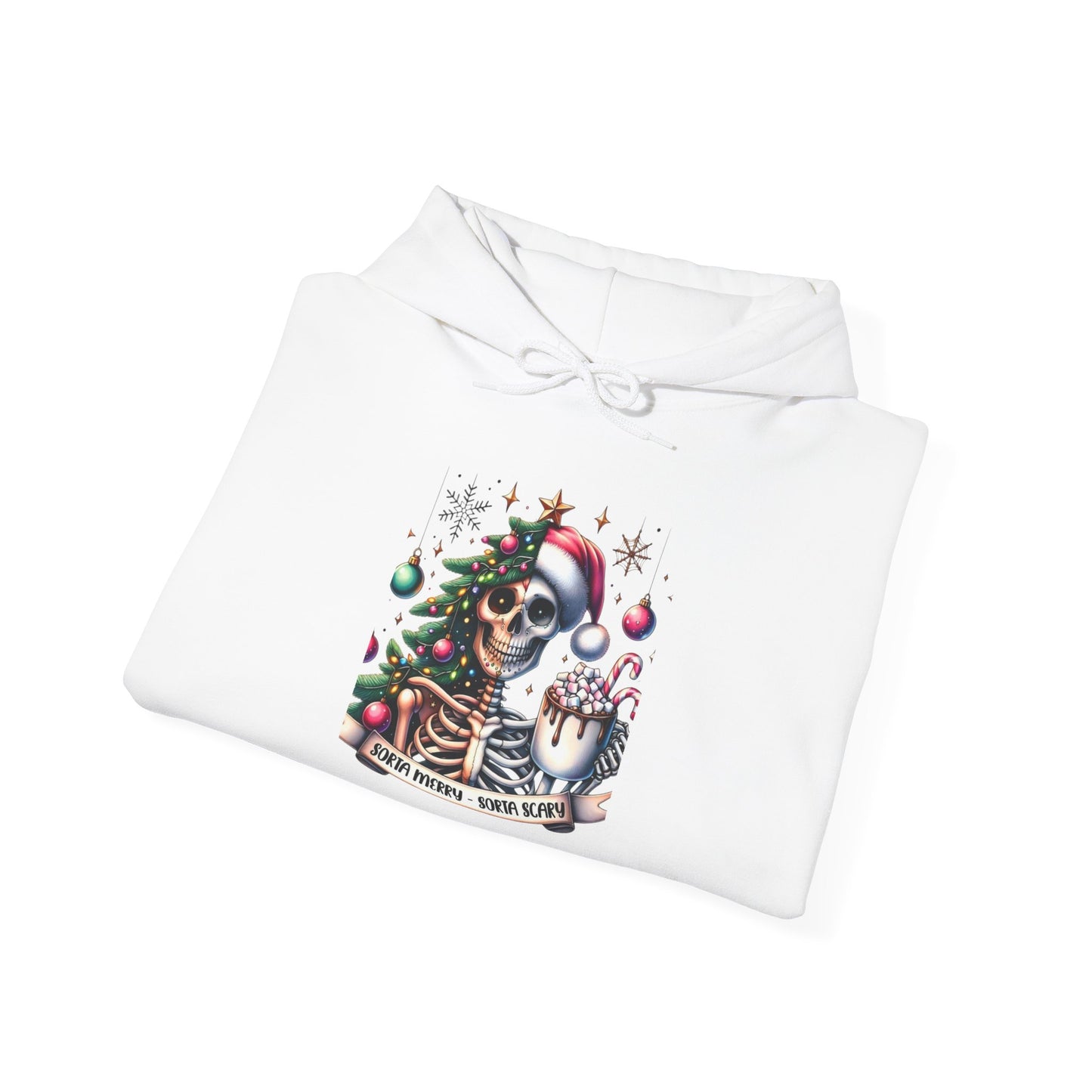 Sorta scary,  sorta merry. Unisex Heavy Blend™ Hooded Sweatshirt