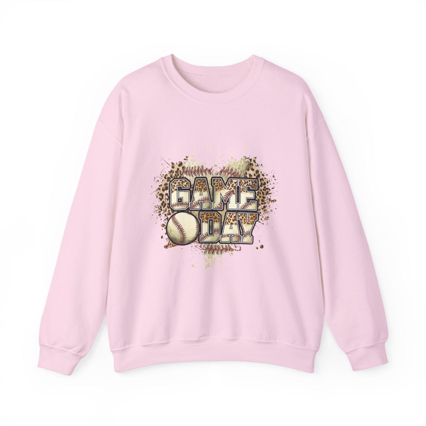 Softball 'Game Day' Crewneck Sweatshirt — Distressed Baseball Design