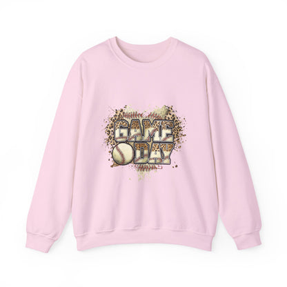 Softball 'Game Day' Crewneck Sweatshirt — Distressed Baseball Design