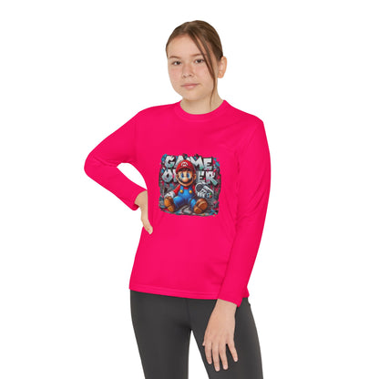 "Game Over" Graphic Youth Long Sleeve Gamer Character Tee