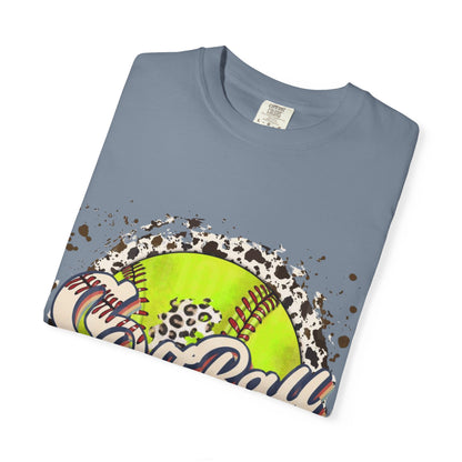 Softball Vintage Graphic T-Shirt — Neon Softball Logo Tee
