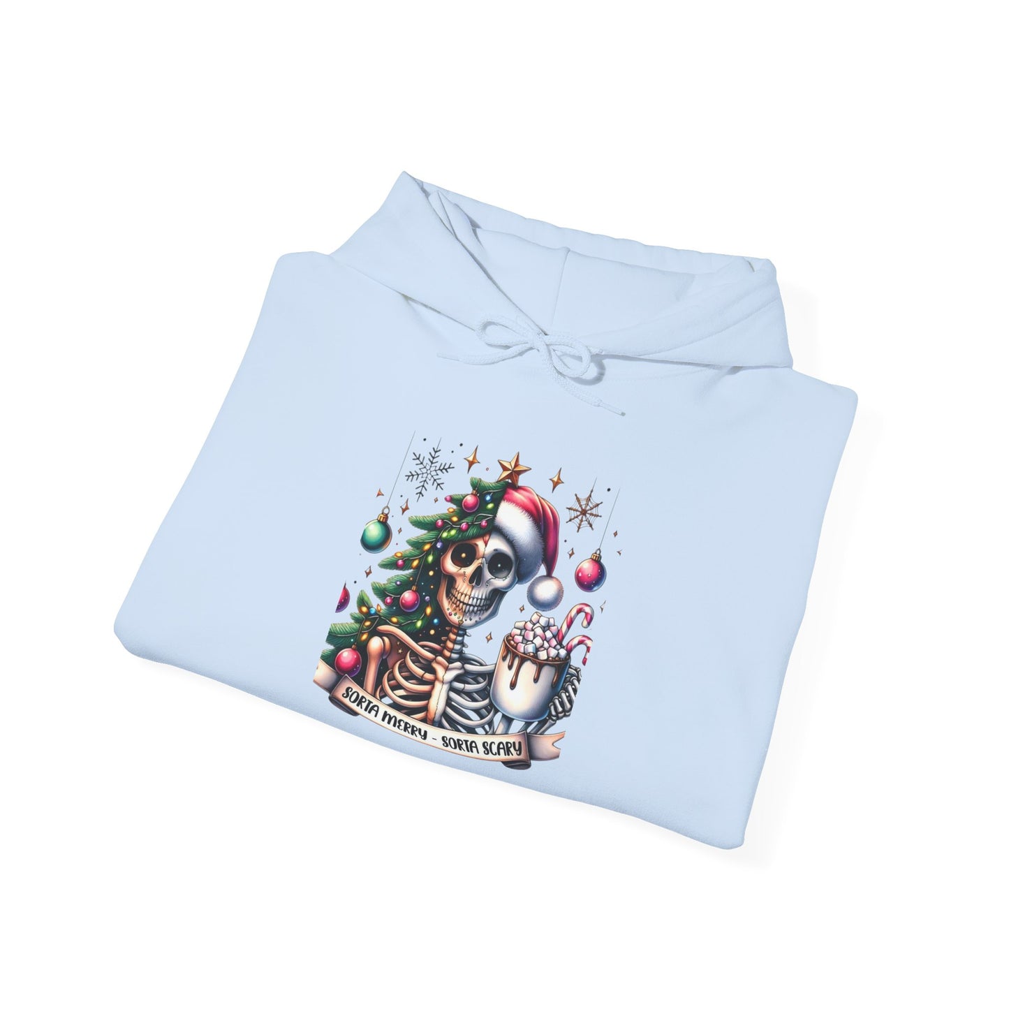 Sorta scary,  sorta merry. Unisex Heavy Blend™ Hooded Sweatshirt