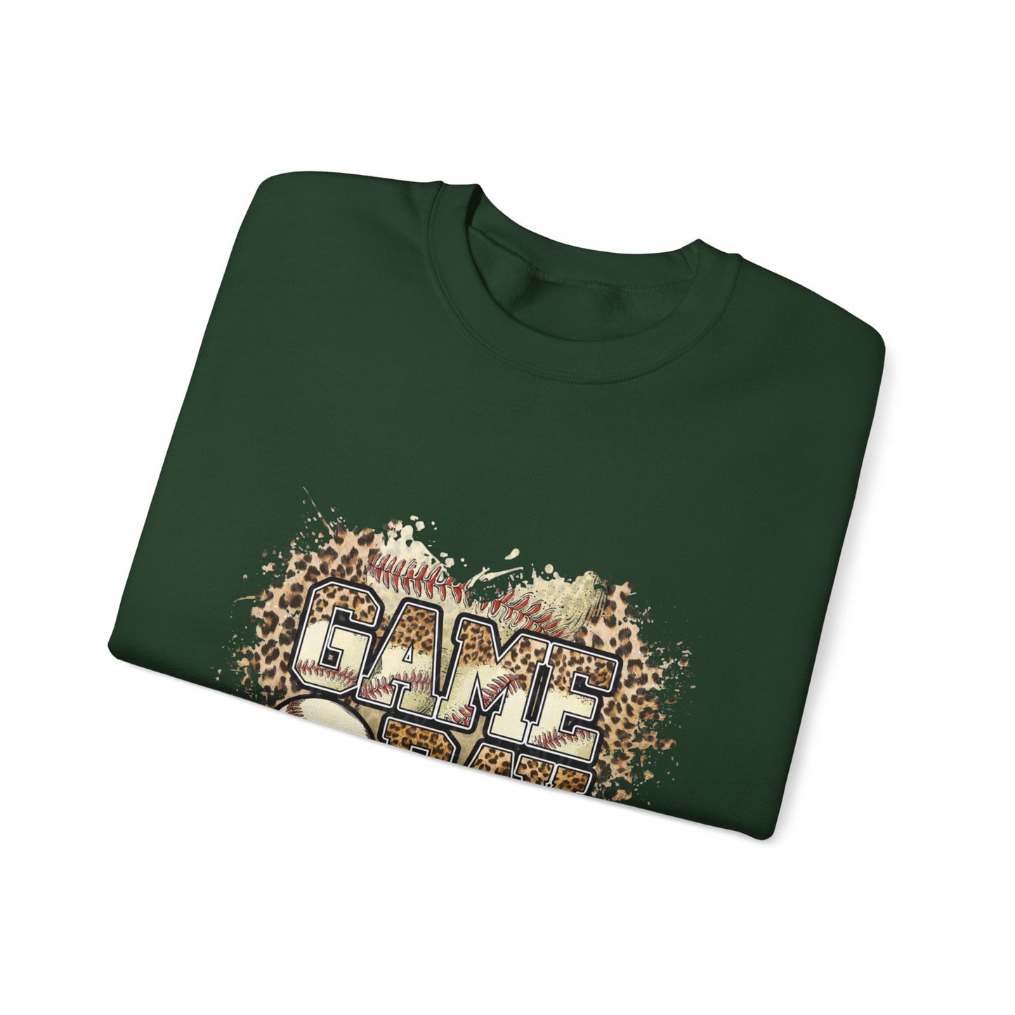 Softball 'Game Day' Crewneck Sweatshirt — Distressed Baseball Design