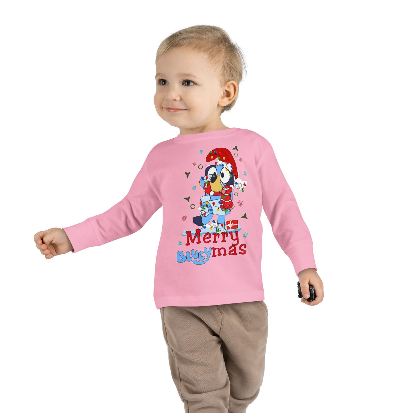 Toddler Tee — Merry BLUEYMAS Christmas Long Sleeve