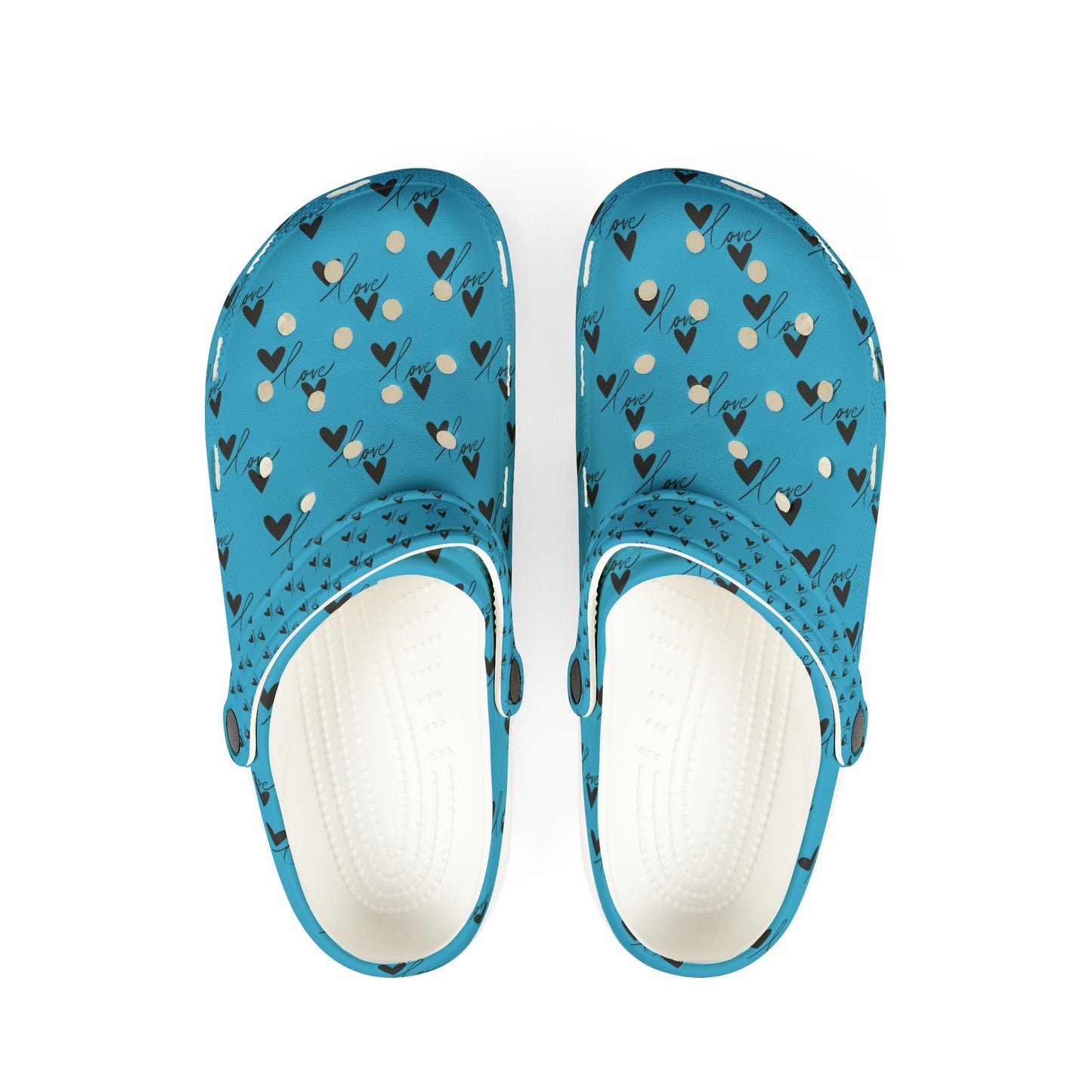 Love- Colorful Patterned EVA Foam Clogs, Cute Slip-On Shoes