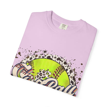 Softball Vintage Graphic T-Shirt — Neon Softball Logo Tee