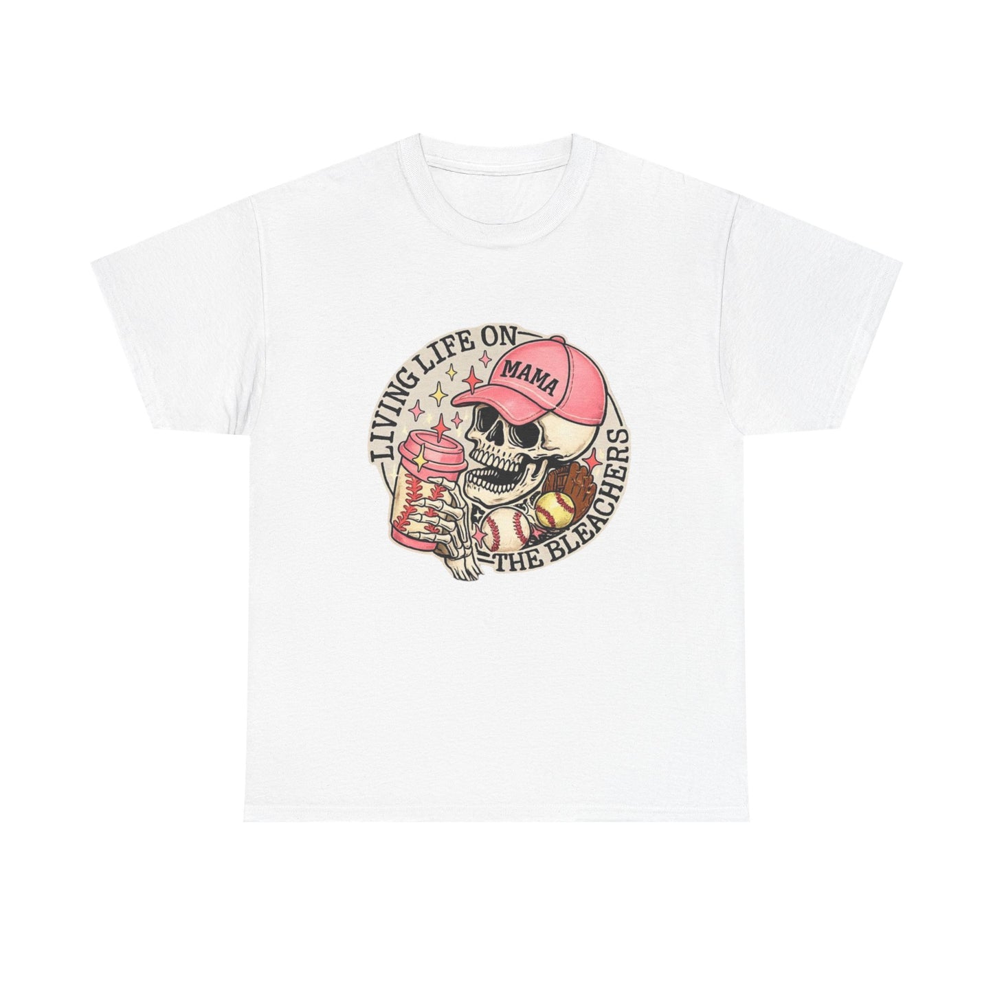 Living Life SPORTS MOM Skull Tee — Mama Cap Vintage Surf School Shirt