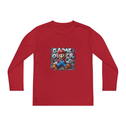"Game Over" Graphic Youth Long Sleeve Gamer Character Tee