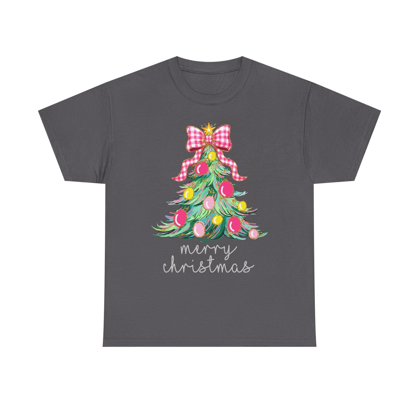 Merry Christmas Tree Unisex Heavy Cotton Tee