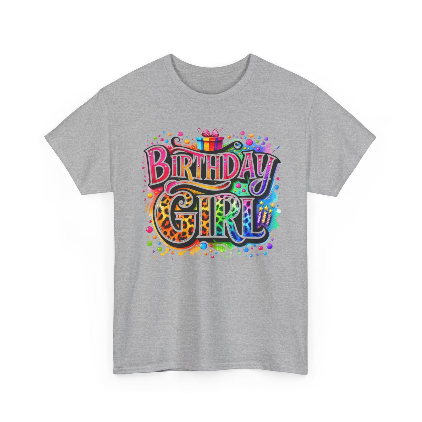 Birthday Girl T-Shirt — Colorful Party Graphic Tee for Her