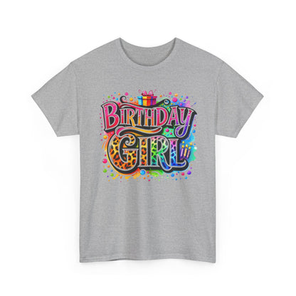 Birthday Girl T-Shirt — Colorful Party Graphic Tee for Her