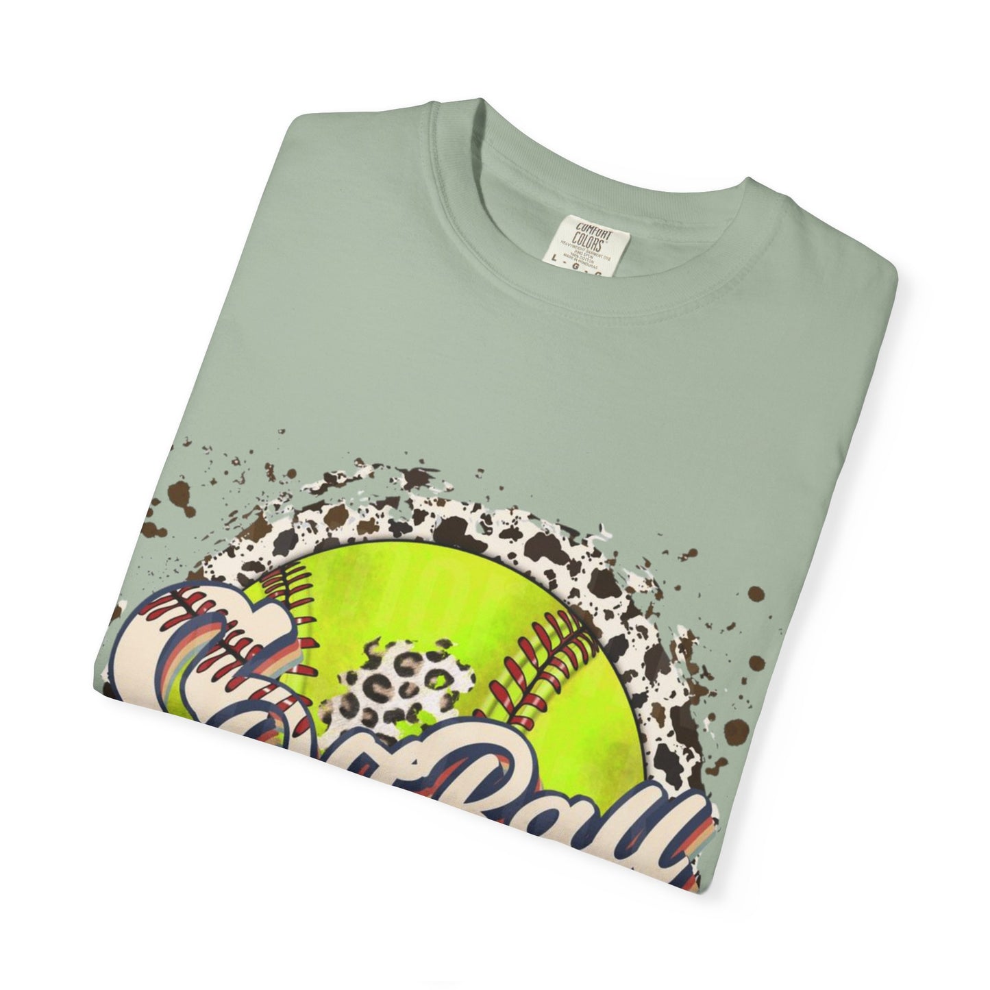 Softball Vintage Graphic T-Shirt — Neon Softball Logo Tee