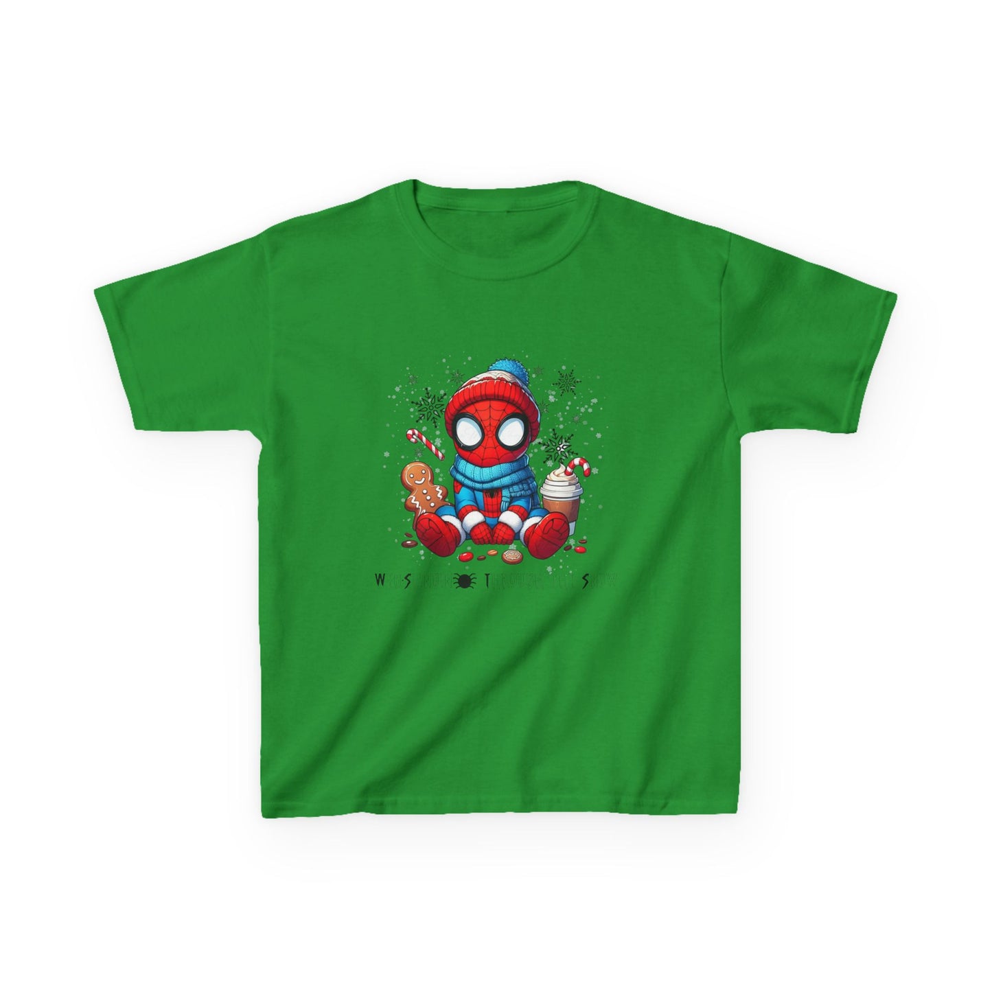 Kids Tee — Cozy Winter Superhero with Cookies & Hot Cocoa