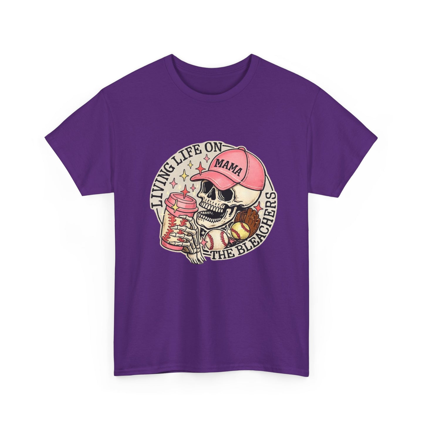 Living Life SPORTS MOM Skull Tee — Mama Cap Vintage Surf School Shirt