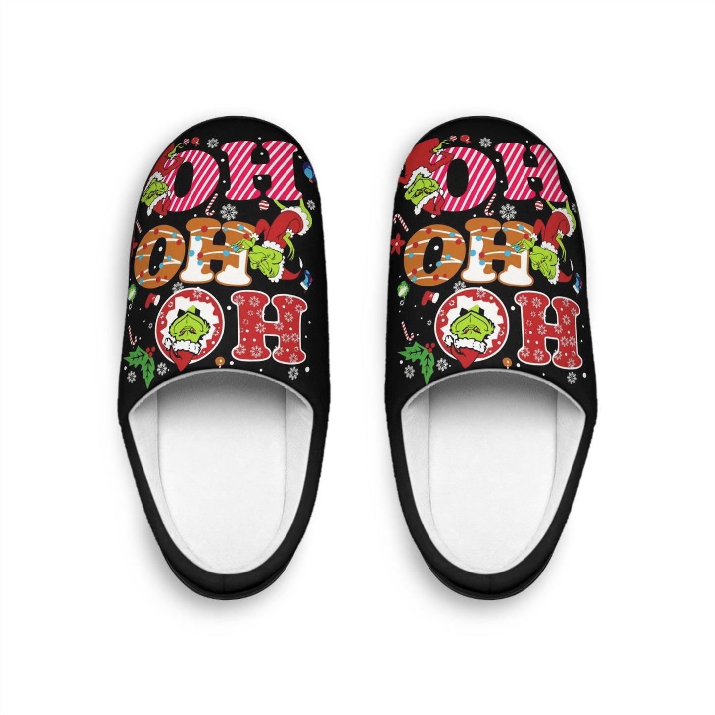 Grinch-Themed Women's Indoor Slippers,