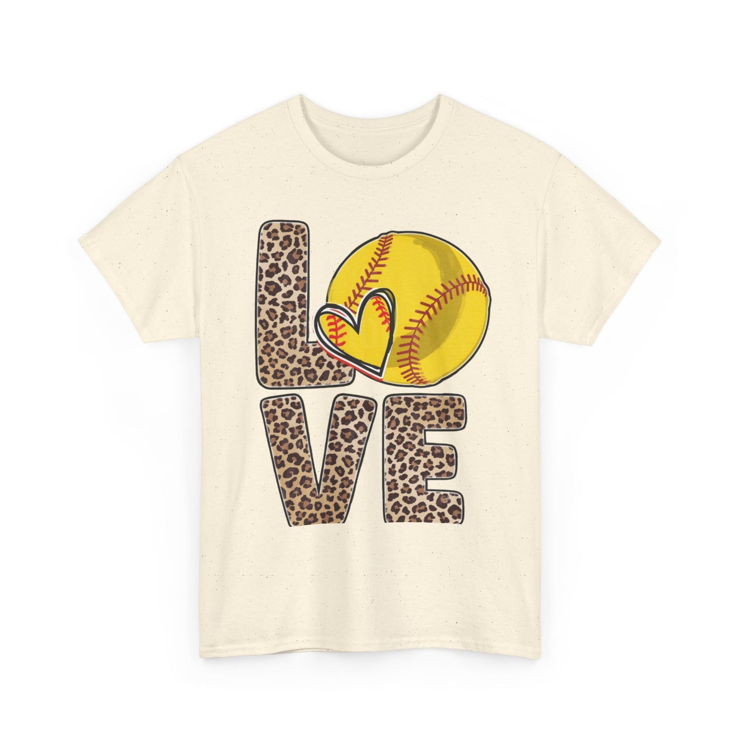 Softball Love Leopard Print T-Shirt