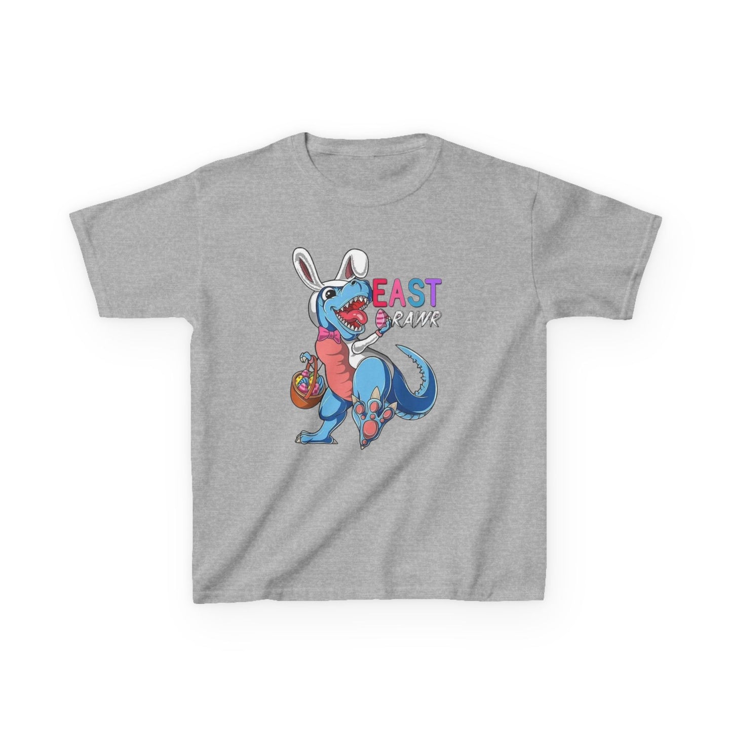 Kids 'Beast of Easter' Dino Bunny T‑Shirt — Cute Easter Dino with Basket