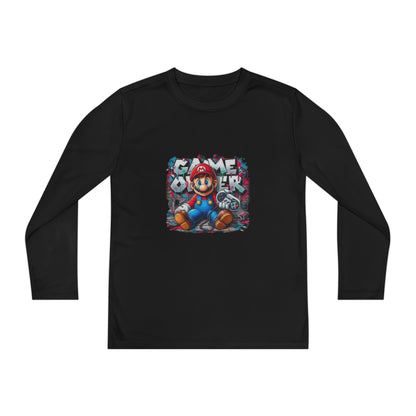 "Game Over" Graphic Youth Long Sleeve Gamer Character Tee