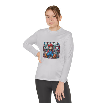 "Game Over" Graphic Youth Long Sleeve Gamer Character Tee