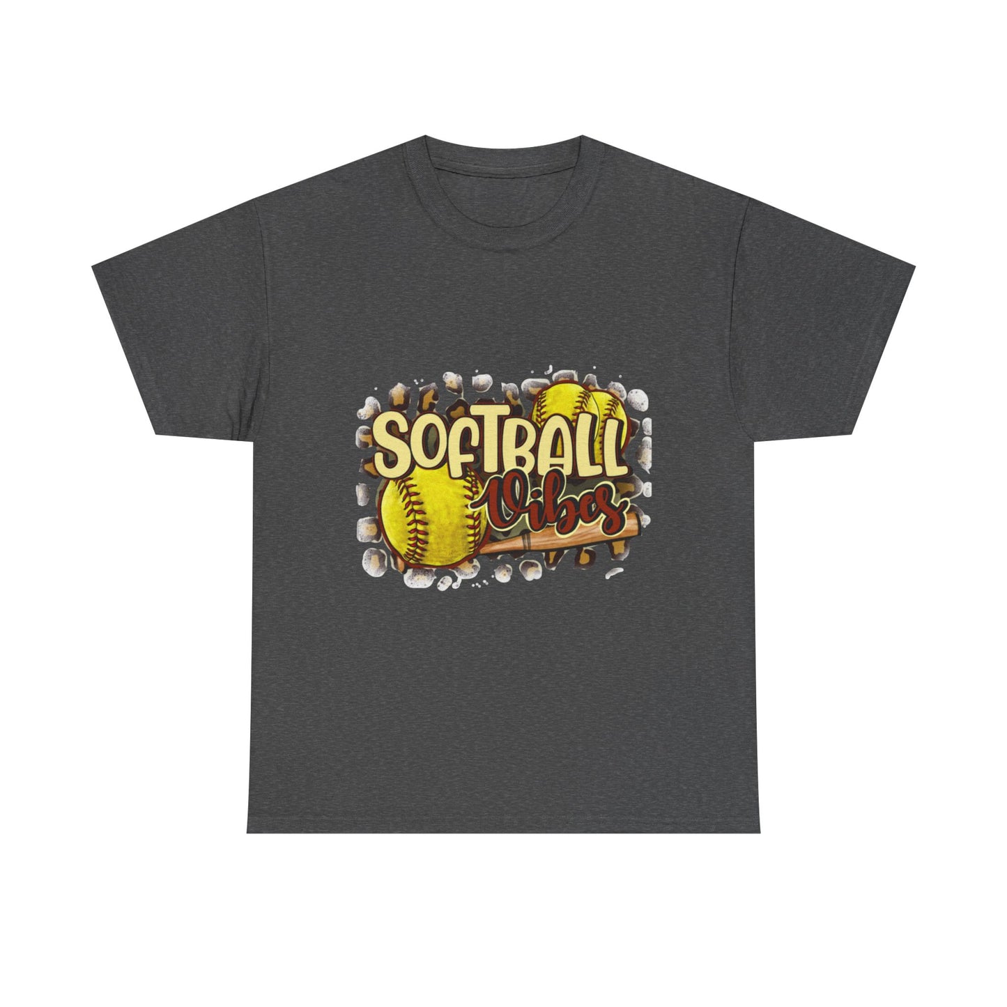Softball Vibes- Unisex Heavy Cotton Tee