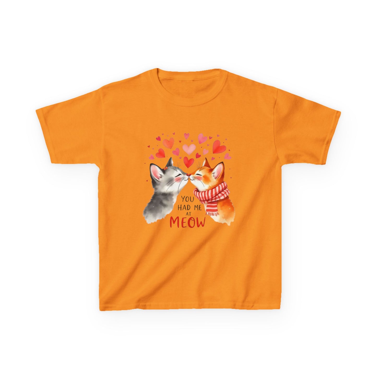 Kids Tee — Cute Cats 'You Had Me at Meow' Valentine Shirt