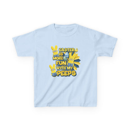 Kids Tee — "Easter Is More Fun With My Peeps" Cute Bunny & Chick Design
