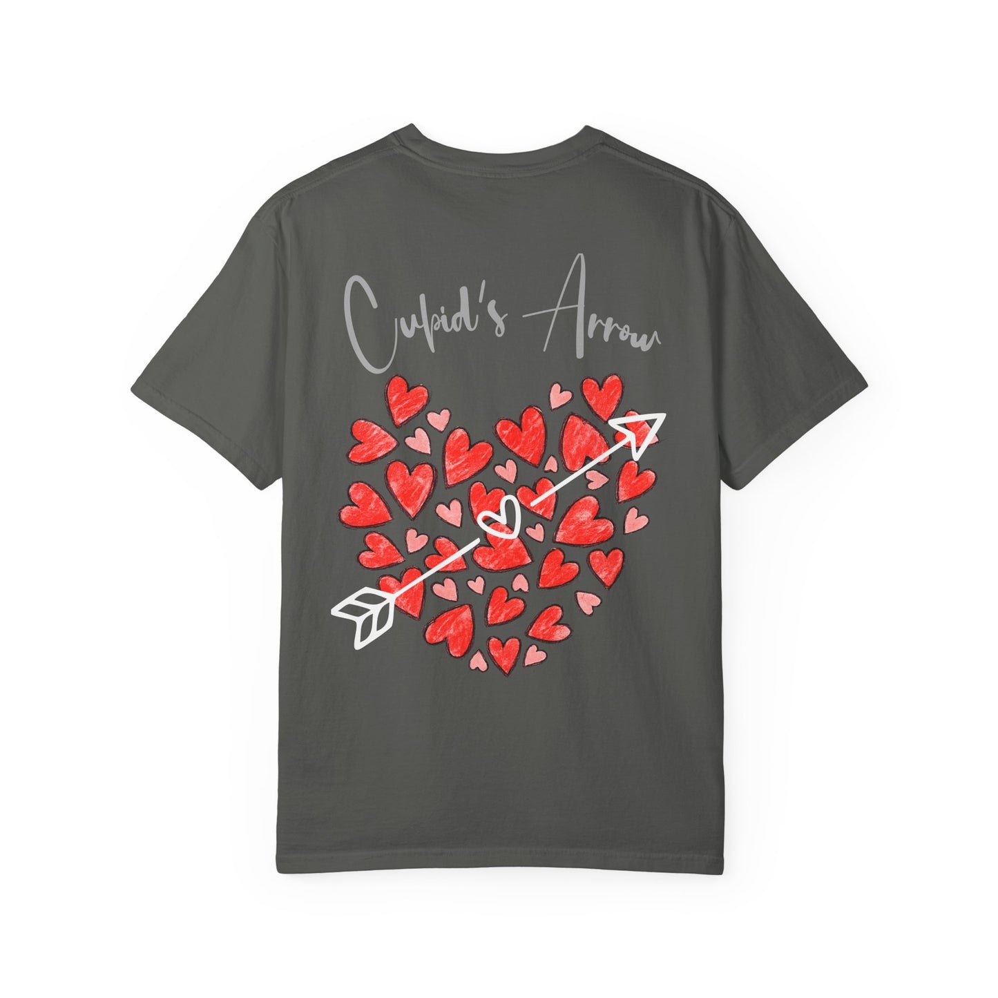 Cupid's Arrow- Sketched Unisex Garment-Dyed T-shirt