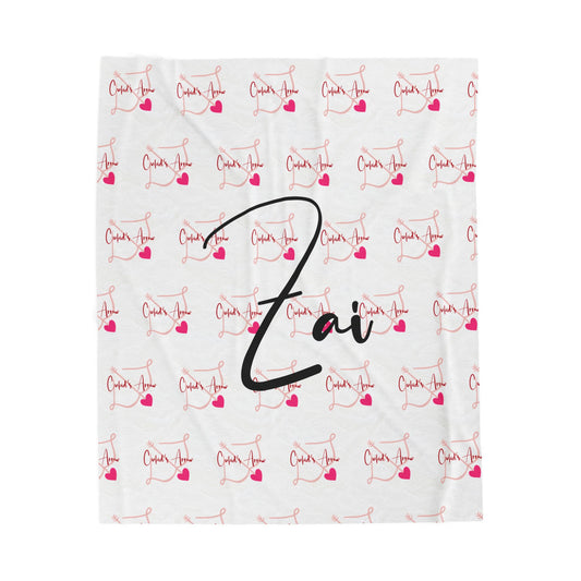 White- Cupid's Arrow Merch- Velveteen Plush Blanket