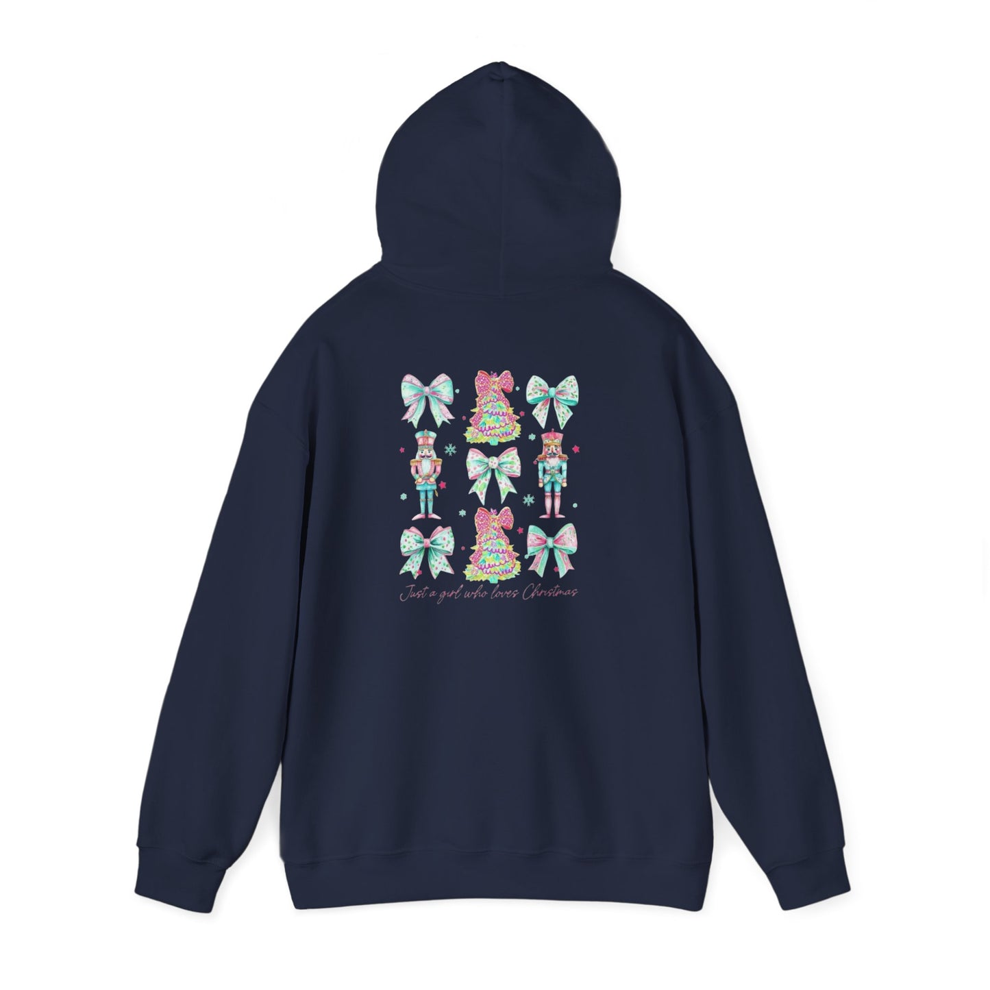 Just a Girl Who Loves Christmas- Whimsical Hooded Sweatshirt