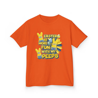 Kids Tee — "Easter Is More Fun With My Peeps" Cute Bunny & Chick Design